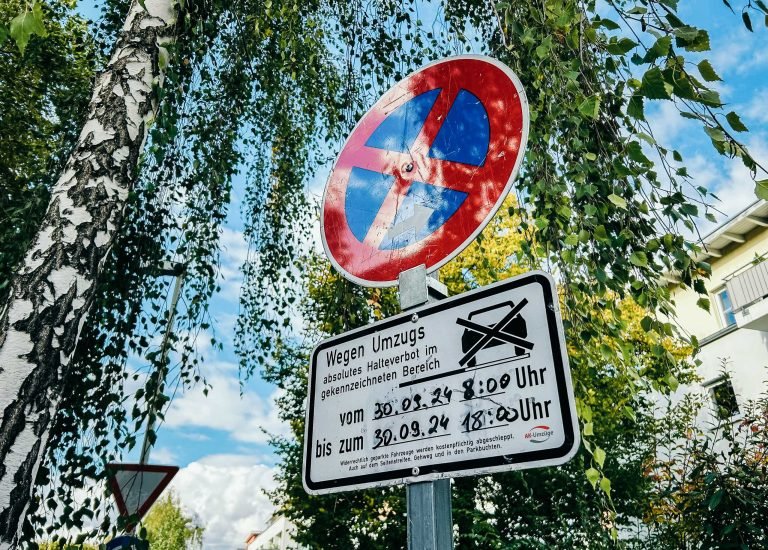 Parkverbot wegen Umzug